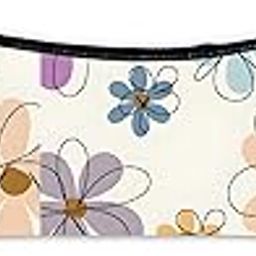Nature Flowers Pencil Pouch Colorful Purse Pencil Pouch for School Kid's Men Women Multicoloured-image-63