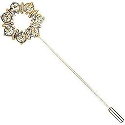 Merry Gold Boutonniere Lapel Pin Swarovski Brooch for Men-picture-17