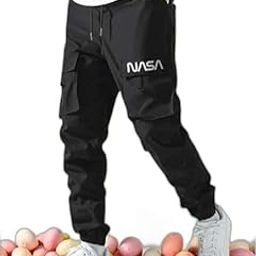 New Men's Lycra Midrise Elastic Waist Trackpant (NASA_Black_23_L)-image-30