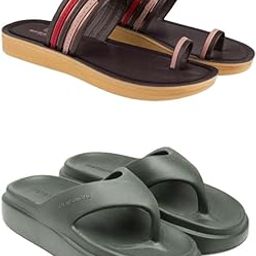 Extra Soft Classic Casual wear with Flexibility Technology Flat Combo for Women's/Girl's(6143+6111)()-image-61