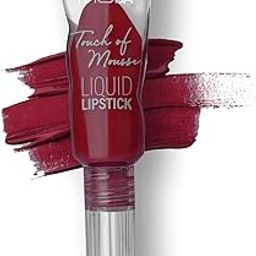 PREMIUM Touch Of Mousse Lipstick | Matte Finish & Long Lasting | Infused with Vitamin E | Weightless & Liquid Lipstick with Mousse Finish | Smudge & Water Proof | Vegan - 5ml (Extra Maroon - Shade 12)-SH7711-25