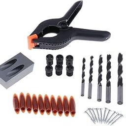 Losa 15 Degree Oblique Hole Positioner Woodworking DIY Carpentry Tools 34pcs-picture-23