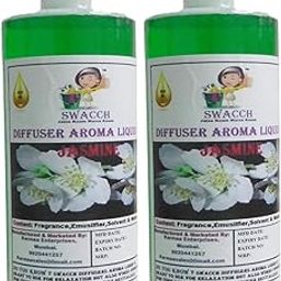 Diffuser Aroma Liquid Jasmine Ready to use 500ml Pack of 2 I Home Fragrance I Best For Aromatherapy I Helps In Meditation I Used In Diffusers I Water Based-33