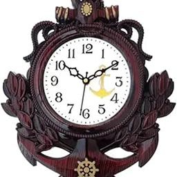 Gopaashtami Large Wall Clock – Silent Non-Ticking Analog Clock for Living Room, Bedroom, or Hall Decorative Round Home Decor Clock (Dark Brown-31x12)-picture-9