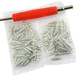 VELURA 101 Pieces A/C Shrader Valve Core & Remover Tool R12 AC Valves HVAC kit|10 Pieces Adapters|A/C Hoses & Fittings| Parts & Accessories-image-51