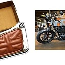 G-GANRAZO Leather Union Jack Tan Tank Pad with Tan Thread Genuine Leather for Royal Enfield Continental Gt 650-image-98