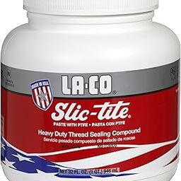 LA-CO 42013 Slic-Tite Premium Thread Sealant Paste with PTFE, -50 to 500 Degree F Temperature, 1 qt-image-25
