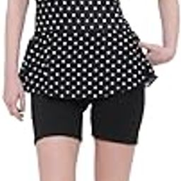 Printed Dots Swimming Costume for Women,One Piece Swim Suit for Ladies and Girls,Stretchable Fabric with Half Sleaves and Frock Style for Holidays, Beach and Pool-image-99