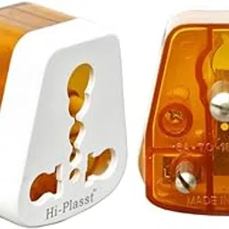 hi plasst pins n plugs Hi-Plasst (Pack of 2) 6A to 16A Converter Plug with Universal Socket - Adapter for 16A Plug Tops to Fit 6A Sockets, Heavy-Duty Power Converter for AC, Geyser, Heater & Large Appliances-picture-0