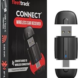 Fleettrack 2-in-1 Smart Vehicle Adapter | Seamless Wireless Smartphone Integration | Converts to Wireless | Supports 5.8GHz WiFi & Bluetooth 5.4| Auto Connect | USB-C/A-image-45