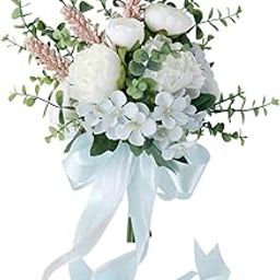 UJEAVETTE Handmade Wedding Bride Bouquets Silk for Party Multifunctional Backdrop-image-21