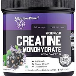 Nutrition Planet Micronized Creatine Monohydrate (Black Currant, 100g / 0.22 Lb, 33 Servings)-image-83
