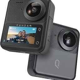 Kandao Qoocam3 360° Camera With1.55 Sensor (Dual Battery Bundle) Waterproof Camera, Optical Zoom, 5.7K Wide-Angle with Lens Cover, Realtime Editing, 5X Stabilization for Sports,Outdoor,Travel, Black-15