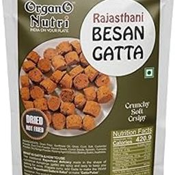 OrganoNutri Non Fried Rajasthani Besan Gatta | Non Fried Masala Gatta | Non Fried Marwadi Gatte | Gatte ki sabzi | Ready to Cook | Dried Not Fried | 250g-image-21
