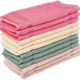 ORAS Premium Pack of Liner Cotton Pieces Face Towel | Printed Hanky | Handkerchief | Napkins | Ultra Soft | Extra Absorbent, Small Size: 30' × 30' cm (Multi, Pack of 6)-8