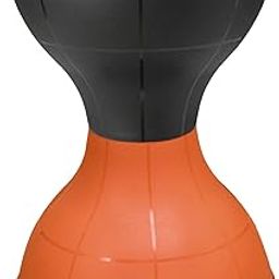 Homestic Damroo Style Portable, Ligthweight Both Sided Plastic Sitting Stool for Living Room, Hotel, Bar, Garden (Black & Orange)-image-23