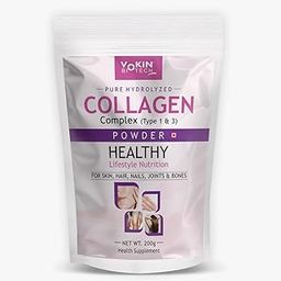 Vokin Biotech Collagen Powder Supplement with Peptides Hair, Nails, Joints and Bones (200 g)-image-9