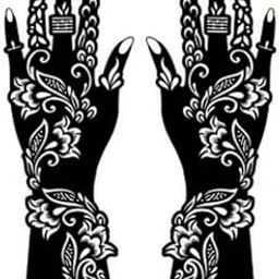 Temporary Heena Tattoo Stencils by Akkad – Stylish Mehandi Design Stickers for Hand, Body, Finger & Face – Perfect for Girls, Women, and Kids – Easy to Use for Eid, Karwachauth, and More-image-32