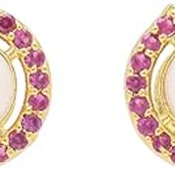 Sri Jagdamba Pearls Radiance White Pearl Earrings for Women and Girls | Button AA Freshwater Pearl Earrings | High Luster Pearl Studs Gift To Wife/Sister/Loved One's-38