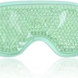 Stavae New Gel Eye Mask Reusable Beads for Hot Cold Therapy Soothing Relaxing Beauty Gel Eye Mask Sleeping Ice Goggles Sleeping Mask (Green)-image-8