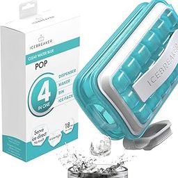 Rexez Ice Cube Tray with Lid - NO SPILL Innovative Patented Ice Tray for Freezer - NO TOUCH Silicone Ice Cube Tray for Freezer - This Ice Maker Makes 18 Cubes/Serv - Ice Cube Mold-50