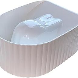 MYADDICTION Nail Soaking Bowl Nail Soaker Tray Portable Soak Off Bowl Nail Manicure Bowl White-40