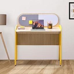 Smartsters Study Table with Pin-up Board & White Board, Engineered Wooden Rockstar Kids Study Table for 4 to 10 Years, Yellow, 40X37X24 Inches (Chair Not Included)-picture-29