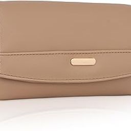 Handmade Vegan Leather Clutch for Women, 6 Card Slots, 3 Zippers, 4 Compartments, Magnetic Button with Metal Embellishment-image-79
