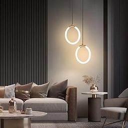 Lamp master Modern LED Ring Pendant Light – 3-in-1 LED Colors, Adjustable Hanging Ceiling Light for Bedroom, Dining Room, Living Room & Home Decor-image-96