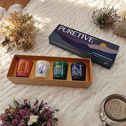 PURETIVE Serene Collection | 4 Mini Candles Gift Set | Home Decor | Aromatherapy Scented Candles | Perfect Birthday & Anniversary Gift for Friends & Family-image-52