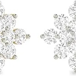 Aucent by PC Jeweller The Maalay 18KT Yellow Gold and Diamond Earrings-picture-7