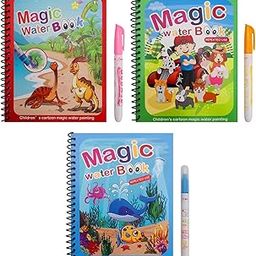 GLUN® Water Magic Book, 3 Different Water Magic Book Theme, Reusable with Reusable Marker Books for Kids-picture-12