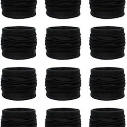 Unisex Headwear Headband Head Wrap UV Resistence Sports Bandana Scarf Face Mask (Black)-(Pack of 02)-picture-15