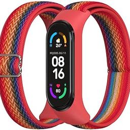 CYTSH Watch Strap Bracelet For Mi Band 6 Strap Elastic Adjustable Nylon Braided Miband 6 Miband 5 Wristband 5 6 Watchband 2 Pieces-picture-13