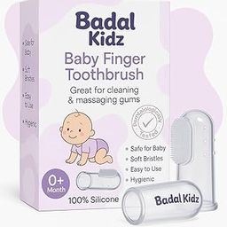 BADAL KIDZ BPA-Free Baby Silicone Kids Finger ToothBrush with Case | Great for Massaging & Cleaning Gums | Travel-Friendly Oral Care | Use Soft Brush For Kids & New Born Baby (White)-29