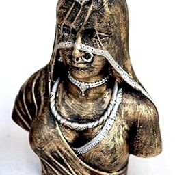 Donning Art Present Handcrafted Antique Finish Rani Bani Thani Decorative Showpiece - 19 cm, Multicolor Polyresin Sculpture-image-37