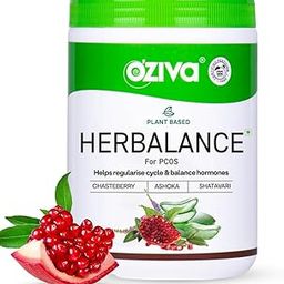 OZiva Plant Based HerBalance for PCOS Supplements for Women 200g, with Myo-Inositol, ChasteBerry, Shatavari, PCOS Supplements for Women Promoting Better Cycle & Hormonal Balance-45