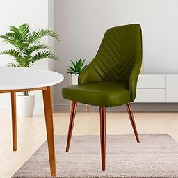 Elite Sofa Faux Leatherette Cushion Chair for Living Room| Dining| Bedroom| Kitchen| Canteen| Restaurant| Cafe| Metal Frame Powder Coated mild Steel Taper Frame 2 Years Warranty Care (Parrot Green)-image-70