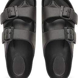 Boom Women’s Black EVA Slippers | Lightweight Waterproof Anti-Slip House Sandals with Adjustable Buckle | Comfortable Ladies Slip-On Chappal for Indoor & Outdoor Use (Black)-image-96