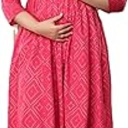 Kunal Soni Maternity Feeding Kurtis for Women Cotton Zip Access Nursing Dress | Comfortable Pregnancy Wear | Soft Cotton Maternity Dresses for Womens-image-23