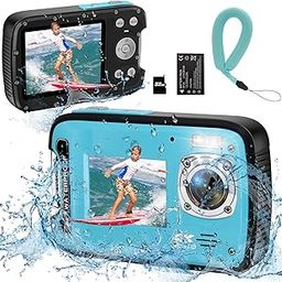 YEEIN Underwater Camera 4K 48MP Autofocus Selfie Dual Screen Waterproof Camera with Floating Strap and 32GB Card, 17FT Compact Digital Camera-30