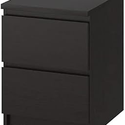 IKEA Smooth-Running Chest of 2 Drawers 40x55 cm (15 3/4x21 5/8 ")_Sold By Bunnings Home (Black-Brown)-18