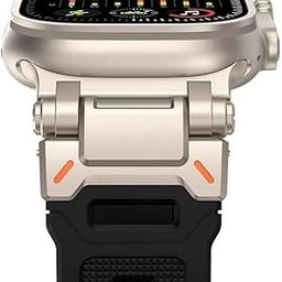 MOROFY Durable Armor Band Compatible With Apple watch ultra 2 49mm 46mm 45mm 44mm 42mm With Metal Connector Band for iwatch Series 10 |Ultra|9|8|7|SE2|6|5|4|3|2|1 - Black-image-21