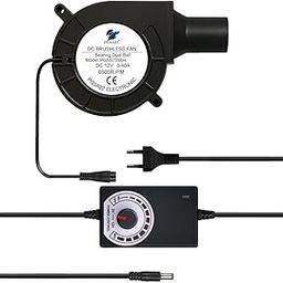 PGSA2Z DC Brushless BBQ Blower Fan, 12V, 6500 RPM, Variable Speed Control, 97mm x 33mm, with AC Adapter-image-53