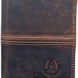Mens Genuine Leather Wallet, Vintage Brown, Double Stitched-image-24