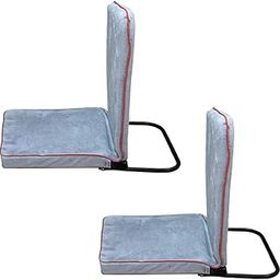 Kawachi Back Support Portable Relaxing Folding Yoga Meditation Floor Chair (Grey-Pack of 2 Pcs)-image-9