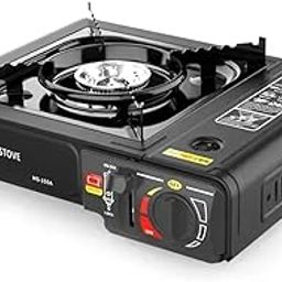 KLICKIO® Compact Butane Gas Stove Single Burner with Auto Ignition & Safety Lock| Portable Outdoor Stove Cooking for Camping, Hiking & Emergency Use-image-75