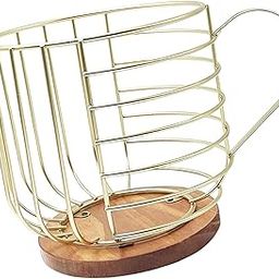 Coffee Holder Organizer Cup Wire Coffee Basket for Kitchen Gold no Letters-picture-18