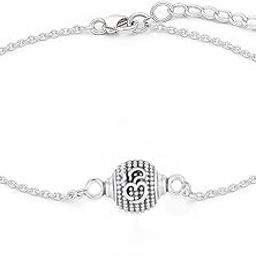 Sterling Silver Adjustable Rakhi cum Bracelet - Rakshabandhan-image-1