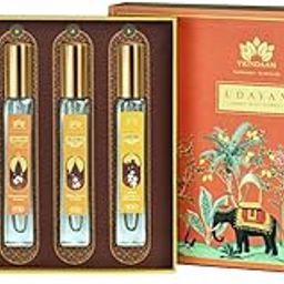 VRINDAAM Udayan Body Mist Gift Box For Women & Men | Perfect For Anniversary, Birthdays & Special Occasions | Fresh Lavender, Citrus Woody, Sweet Musky Scent | 5 Piece Gift Set (5x10ML) (Heritage Gift Set)-43